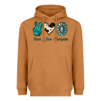 Meerkat Peace Love Turquoise Heavyweight Hoodie - Jasminsmagicworld