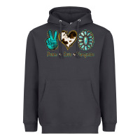 Smoke Peace Love Turquoise Heavyweight Hoodie - Jasminsmagicworld