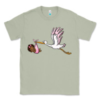 Matcha stork with black baby girl Classic Tee - BarkalooDesign