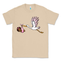 Mushroom stork with black baby girl Classic Tee - BarkalooDesign