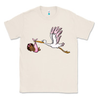 Natural stork with black baby girl Classic Tee - BarkalooDesign