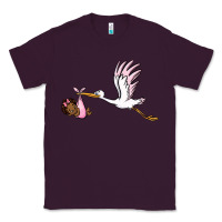 Plum stork with black baby girl Classic Tee - BarkalooDesign