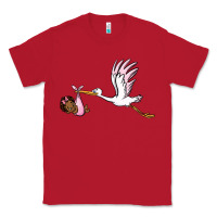Red stork with black baby girl Classic Tee - BarkalooDesign