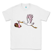 White stork with black baby girl Classic Tee - BarkalooDesign