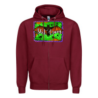 Burgundy bat shit crazy with background Zipper Hoodie - Jasminsmagicworld