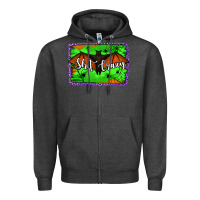 Charcoal Heather bat shit crazy with background Zipper Hoodie - Jasminsmagicworld