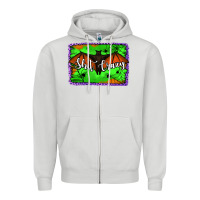 Dove Grey bat shit crazy with background Zipper Hoodie - Jasminsmagicworld