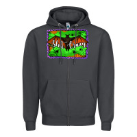 Smoke bat shit crazy with background Zipper Hoodie - Jasminsmagicworld