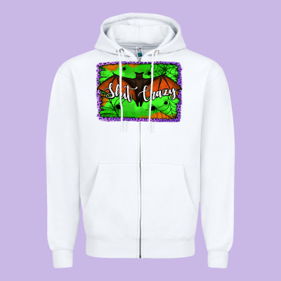 Bat Shit Crazy With Background Zipper Hoodie Designed By Jasminsmagicworld
