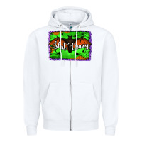 White bat shit crazy with background Zipper Hoodie - Jasminsmagicworld