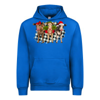 Cobalt Christmas heifers front view Urban Hoodie - RanaPortraitStore