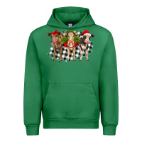 Emerald Christmas heifers front view Urban Hoodie - RanaPortraitStore