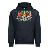 Navy Christmas heifers front view Urban Hoodie - RanaPortraitStore