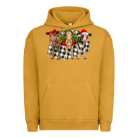 Pigment Peanut Butter Christmas heifers front view Urban Hoodie - RanaPortraitStore