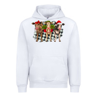 White Christmas heifers front view Urban Hoodie - RanaPortraitStore