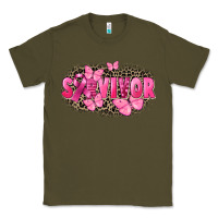 Army Green Survivor Breast Cancer Classic Tee - FaDigitalArtStudio