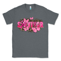 Charcoal Heather Survivor Breast Cancer Classic Tee - FaDigitalArtStudio