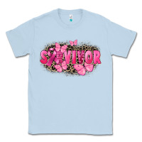 Dusty Blue Survivor Breast Cancer Classic Tee - FaDigitalArtStudio