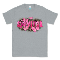 Heather Grey Survivor Breast Cancer Classic Tee - FaDigitalArtStudio