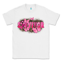White Survivor Breast Cancer Classic Tee - FaDigitalArtStudio