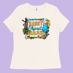 Name Spooky Summer Vibes Ladies Tee Designed By Cowhidedigitalart