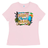Bubblegum Pink name spooky summer vibes Ladies Tee - CowhideDigitalArt