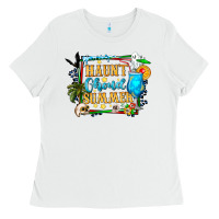 White name spooky summer vibes Ladies Tee - CowhideDigitalArt