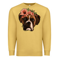 Antique Gold floral boxer Premium Sweatshirt - Jasminsmagicworld