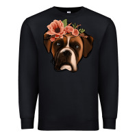 Black floral boxer Premium Sweatshirt - Jasminsmagicworld