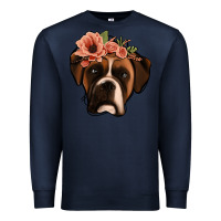Navy floral boxer Premium Sweatshirt - Jasminsmagicworld