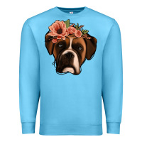 Ocean Blue floral boxer Premium Sweatshirt - Jasminsmagicworld