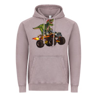 Vintage Zinc monster truck and t rex dinosaur Vintage Hoodie - Artiststas