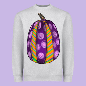 Watercolor Halloween Pumpkin Heavyweight Sweatshirt Designed By Ranaportraitstore