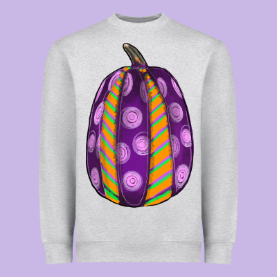 Watercolor Halloween Pumpkin Heavyweight Sweatshirt Designed By Ranaportraitstore