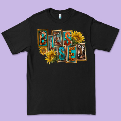 Western Blessed Premium Tee Designed By Fadigitalartstudio