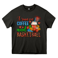Asphalt I Run On Coffee And Basketball Frappe Heavy Core Tee - FaDigitalArtStudio