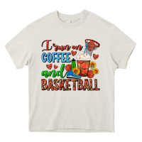 Cream I Run On Coffee And Basketball Frappe Heavy Core Tee - FaDigitalArtStudio