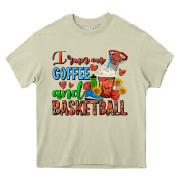 Mossy I Run On Coffee And Basketball Frappe Heavy Core Tee - FaDigitalArtStudio