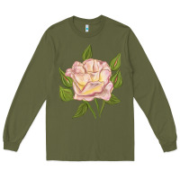 Army Green Life Of The Party Rose Long Sleeve Tee - LillyAllenDesigns