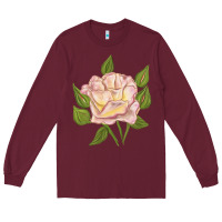 Burgundy Life Of The Party Rose Long Sleeve Tee - LillyAllenDesigns