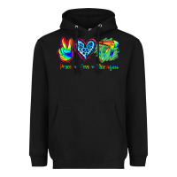 Black Peace Love Hairstylist Heavyweight Hoodie - Jasminsmagicworld