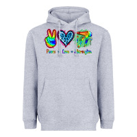 Heather Grey Peace Love Hairstylist Heavyweight Hoodie - Jasminsmagicworld