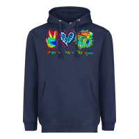 Navy Peace Love Hairstylist Heavyweight Hoodie - Jasminsmagicworld