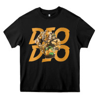 Black jojo bizarre Heavy Core Tee - DesigneFamous