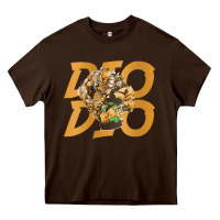 Chocolate Brown jojo bizarre Heavy Core Tee - DesigneFamous