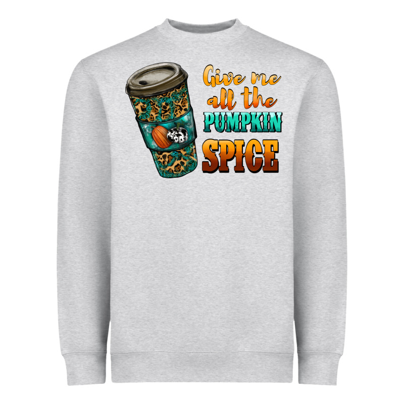 Watercolor Give Me All The Pumpkin Spice Heavyweight Sweatshirt by RanaPortraitStore | Teevron