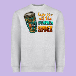 Watercolor Give Me All The Pumpkin Spice Heavyweight Sweatshirt Designed By Ranaportraitstore