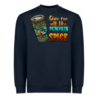 Navy watercolor give me all the pumpkin spice Heavyweight Sweatshirt - RanaPortraitStore