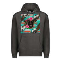 Charcoal Heather western suffolk ewe Premium Hoodie - BarkalooDesign