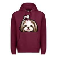 Burgundy shih tzu Premium Hoodie - Jasminsmagicworld